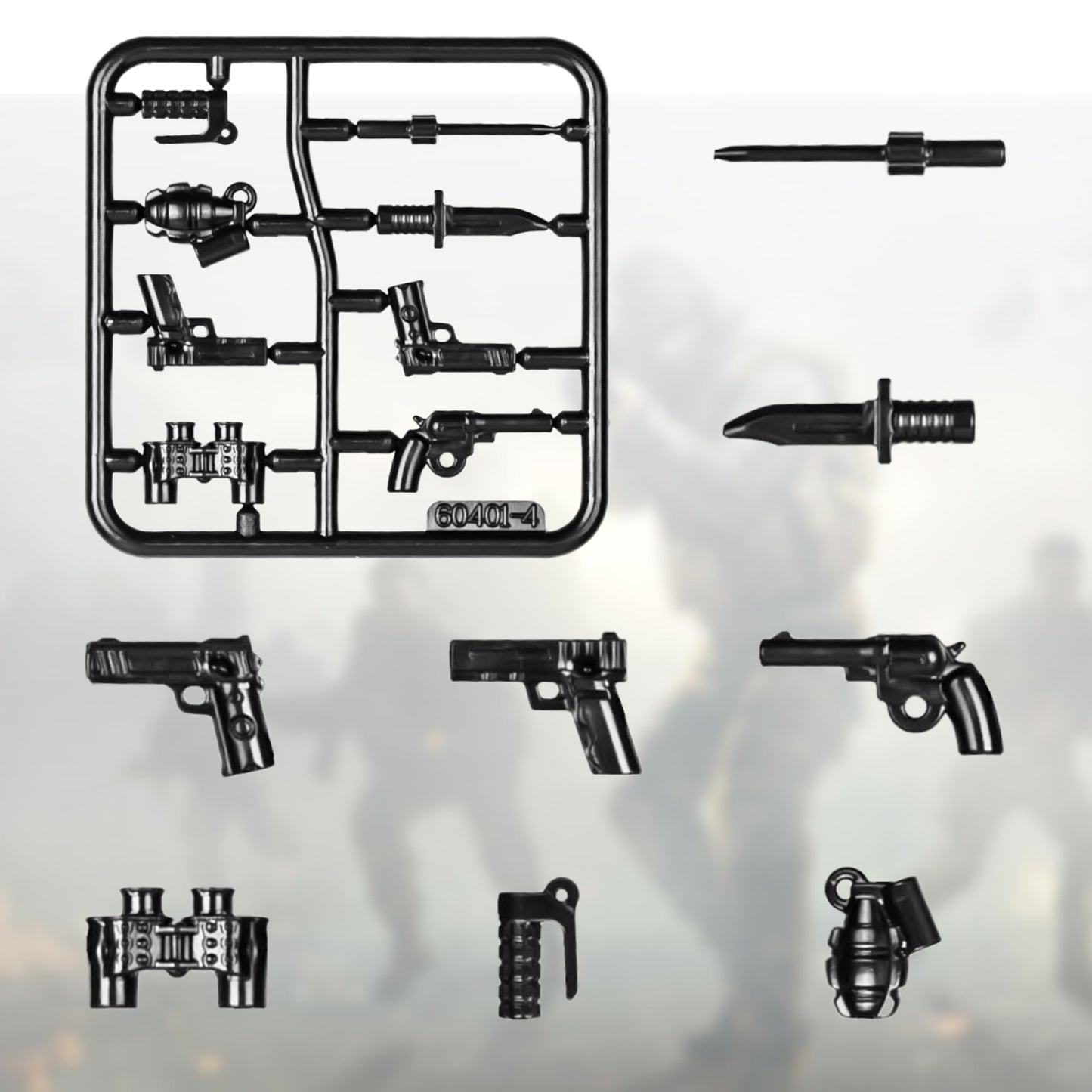 MaozyHomie Military Toy Kit  Pack Military 24 Pcs U.S Army Equipment Toy Set  Soldier Figures Weapon Battle Building Blocks Compatible with Major Brand  3 Years Old and up