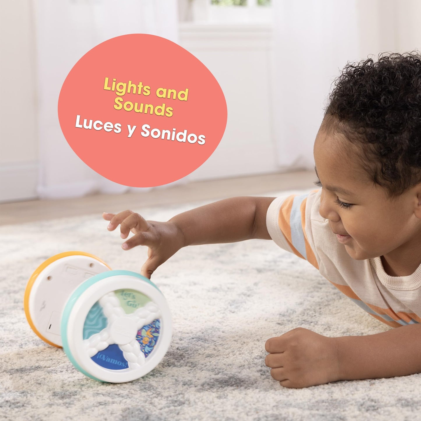 Beb   Fuerte Baby Workout Toys By Robin Arzon - Count & Groove Bouncy Barbell - Baby Play Gym Toys With Lights And Sounds - Coun