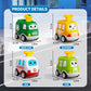 Jukudahu City Press And Go Car Toys For Toddlers 1-3 - 4 Pcs Kids Play Cars, Ambulance, Sanitation Car, Bus And School Bus, Car