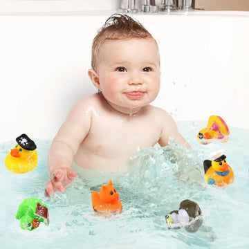 Fudragtn 24 Pcs Rubber Ducks For Jeep Ducking, 2.75 Inch Assorted Floater Jeep Ducks For Ducking For Kids, Baby Rubber Ducks In