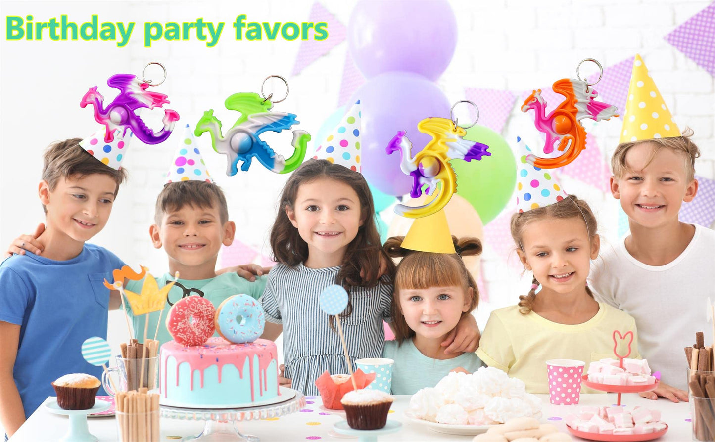 100 Packs Dragon Bulk Mini pop Fidget Gifts for Holiday Boys and Girls Kids Party Favors Supplies and Classroom Students Prize