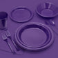 Exquisite 10 Inch. Purple Plastic Plates - 50 Count - Round Solid Color Disposable Plates -PurpleDinner Party Plates For All Occ