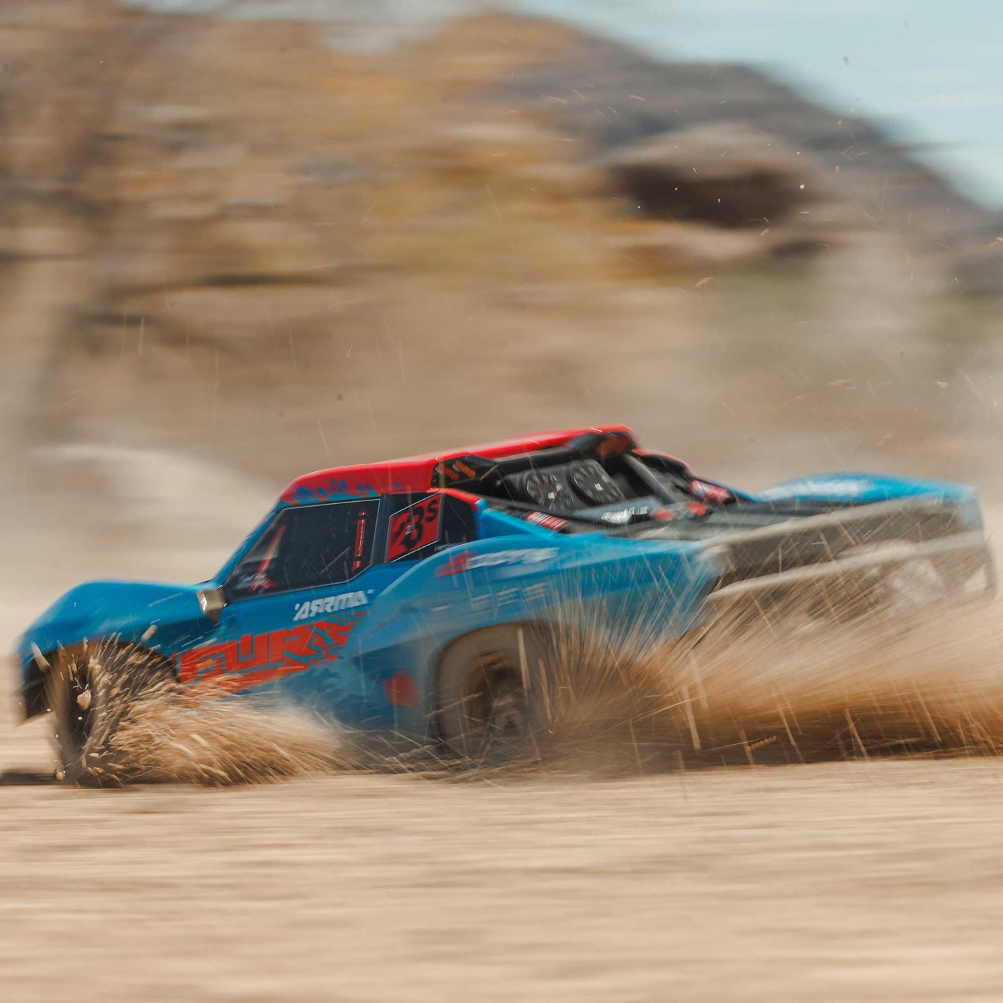 ARRMA RC Truck 1/10 Fury 2wd 223S BLX Brushless Short Course Truck RTR (Battery and Charger Not Included) with DSC, Blue, ARA352