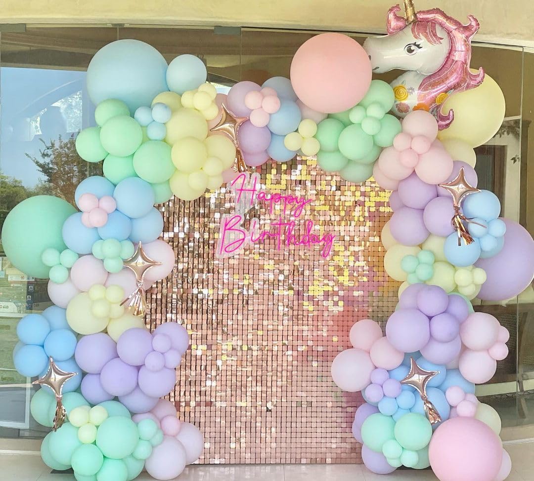 Kbzvnaf Pastel Balloons Latex Party Balloons - 50 Pack 12 Inch Helium Multicolor Macaron Balloons For Baby Shower Birthday Weddi
