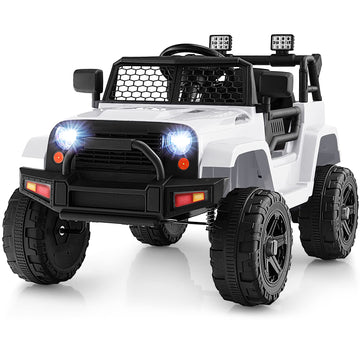 Costzon Ride on Car, 12V Battery Powered Truck Vehicle with Remote Control, Spring Suspension, Headlights, Music, Horn, MP3, USB