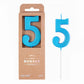 PHD CAKE 2.76 Inch Modern Blue 5 Number Birthday Candles, Blue Number Candles, Cake Number Candles, Party Celebration