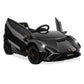 Kidzone Kids Electric Ride On 12V Licensed Lamborghini Sian Roadster Battery Powered Sports Car Toy With 2 Speeds, Parent Control, Sound System, Led Headlights & Hydraulic Doors - Black