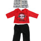 American Fashion World Skull Outfit Set for 18-Inch Dolls | 3 Piece | enhanced Quality & Trendy Design | Dolls Clothes | Outfit Fashions for Dolls for Popular Brands