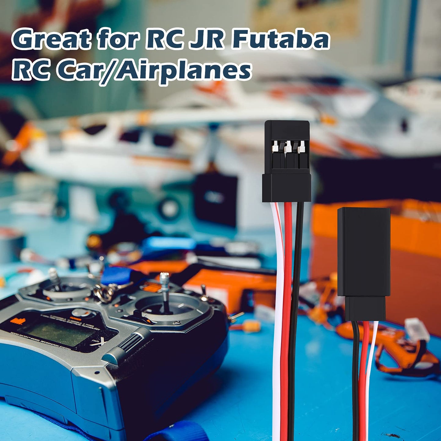 Frienda 15 Pieces Servo Extension Cables Servo Extension Cord Male to Female RC Wire Cable Compatible with RC JR Futaba Car Airp