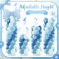 Kasyat Balloon Column Stand Kit - Dusty Blue Bow Decor for Baby Showers, Birthdays, Weddings - AU-Kasyat-1735