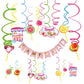 Candyland Party Supplies Set  30Ct Candy Party Hanging Swirl With Candy Bar Banner For Kids,Girls,Candy Party Decorations,Lolli