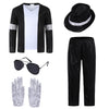 Actlati Kids Dance Star Costume Boys 80S 90S Pop Stage Halloween Cosplay Set For Hip Hop Disco Role Play Kits 4-9 Years