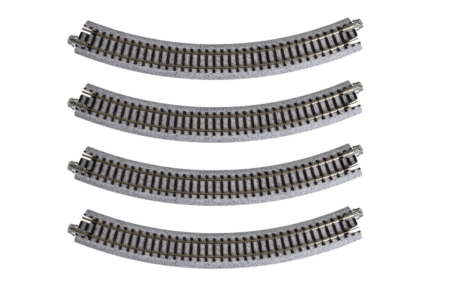 Kato USA Model Train Products Unitrack, 249mm (9 3/4'') Radius 45-Degree Curve Track (4-Piece)