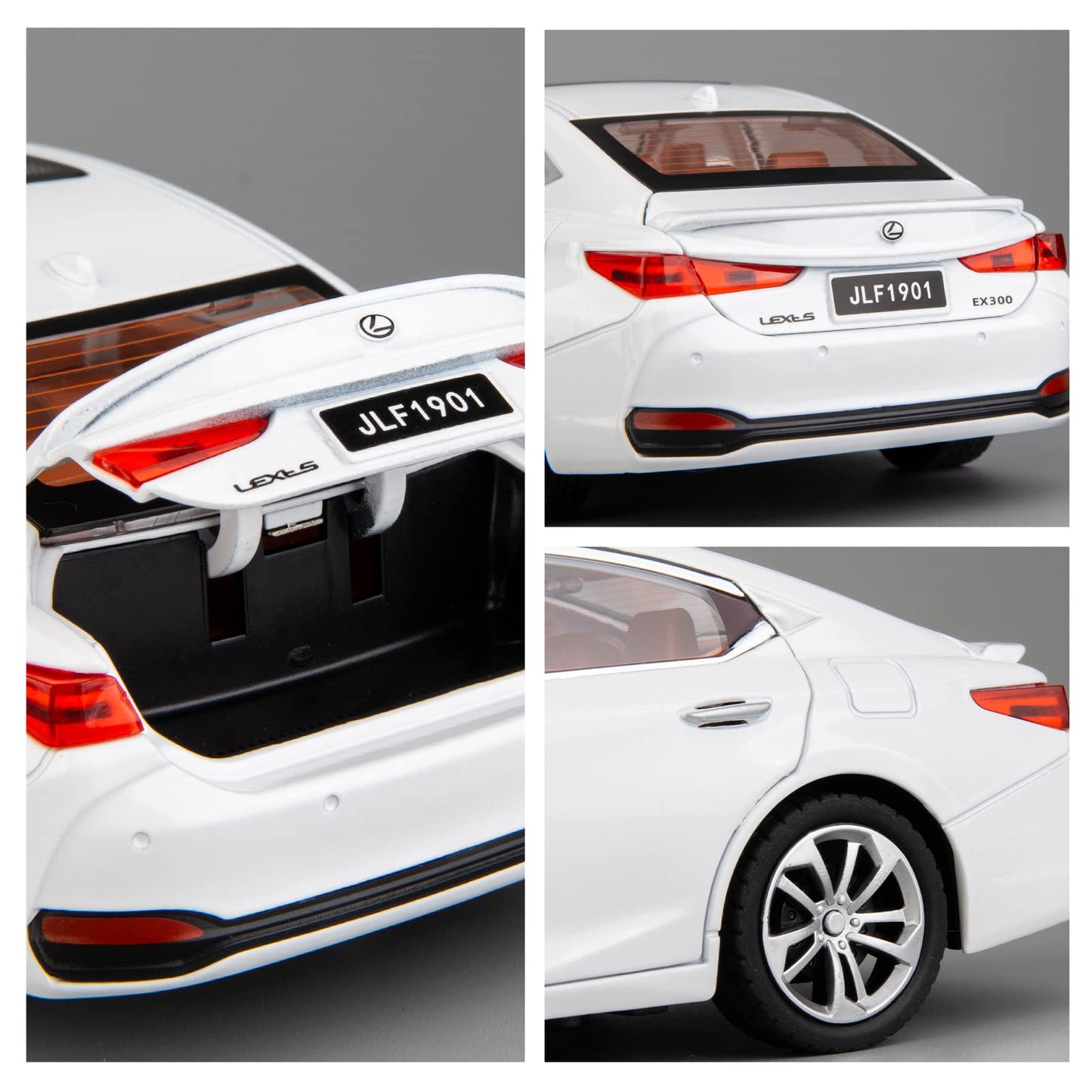 WAKAKAC Model Car 1/24 Lexus ES300 Alloy Diecast Collectible Toy Car with Light and Sound Toy Vehicle Door Can Be Opened for Boy