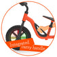 Chillafish Charlie Glow Lightweight Toddler Balance Bike Trainer With Light-Up Wheels For Children 18-48 Months, Learn To Ride With 10-Inch No-Puncture Tires, Adjustable Seat And Carry Handle, Orange