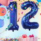 40Inch Navy Blue Number 12 Balloons Balloon 12 Numbers Self-Sealing For Birthday Party Decorations And Anniversary Party Decor (