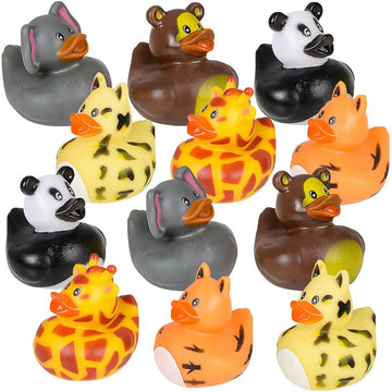 Rhode Island Novelty 2'' Zoo Animal Rubber Duckies
