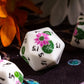 Hddais Flower Dnd Dice Set 7 Piece Lotus Resin Dice Set D&D Rpg Dice With Gift Box For Dungeons And Dragons Role Playing Games A