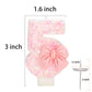 ElekFX 50th Birthday Candles for Cake, Pink Bow Number Cake Candles, 2.76 inch Number Happy Birthday Candle, Cake Topper Decorat