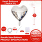Lovoir 10 Pcs Silver Heart Shape Foil Mylar Balloons 18 Inch Love Balloons For Valentine'S Day Birthday Party Decorations Weddin
