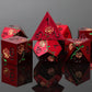 CSITORWWE Rose Flower Form DND Metal Dice,7PCS Heavy Metal Dice Set,Polyhedral D&D Dice with Gift Case for Dungeons and Dragon R
