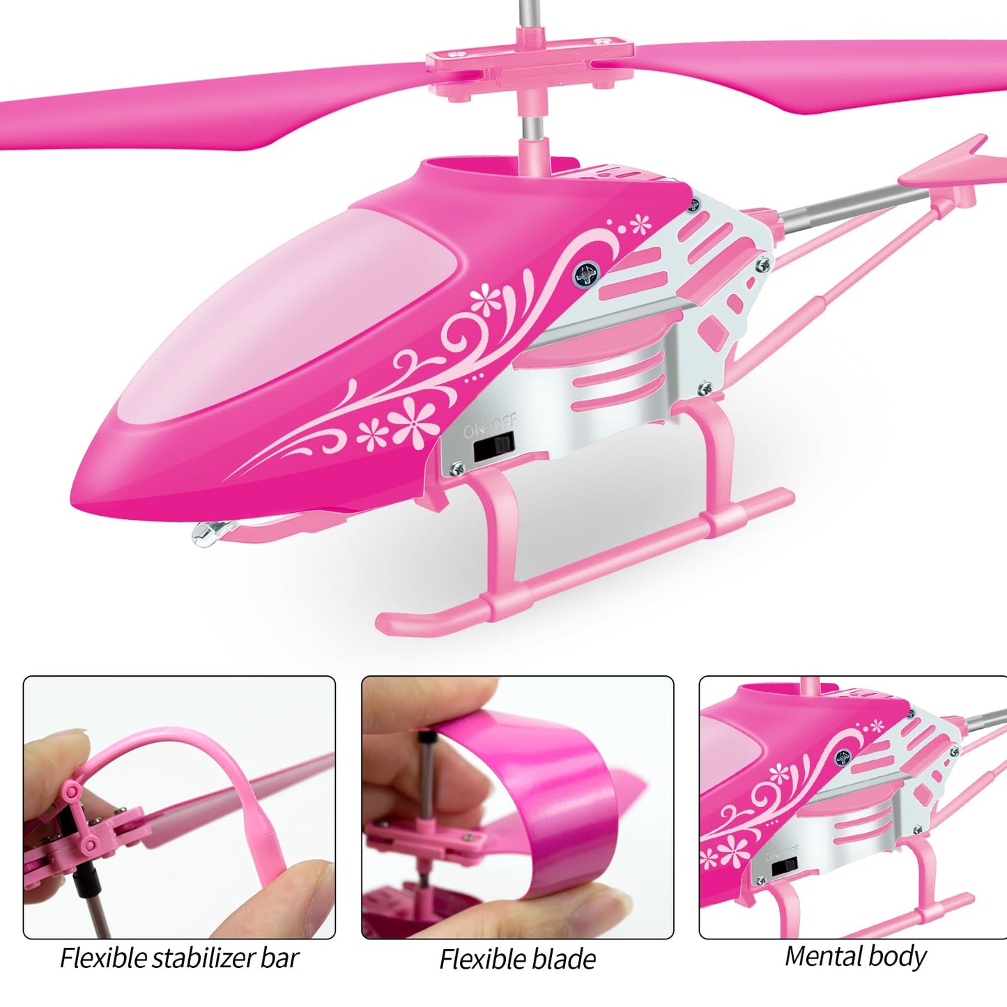 Remote Control Helicopter For Kids| Toys For Ages 5-7 8-10| Rc Helicopter Toys W/T Led Lights, 3.5 Channel, Gyro Stabilizer, Alt