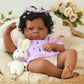 WOOROY Realistic Reborn Baby Dolls Black - 20-Inch African American Real Life Silicone Baby Doll with Soft Full Vinyl Body  Handmade Gift Toy with Doll Accessories for Kids Ages 3+