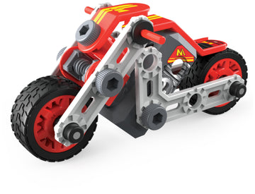Meccano - Mes Premières Constructions Meccano Junior - Voiture De Course, Moto, Hélicoptère Ou Bulldozer - Jeu De Construction - 6055090 - Modèle Aléatoire - Jouet Enfant 5 Ans Et +