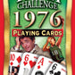 Flickback 50th Birthday Trivia Cards – Vintage 1976 Deck – Fun Game for Men & Women – Small Plastic Playing Cards