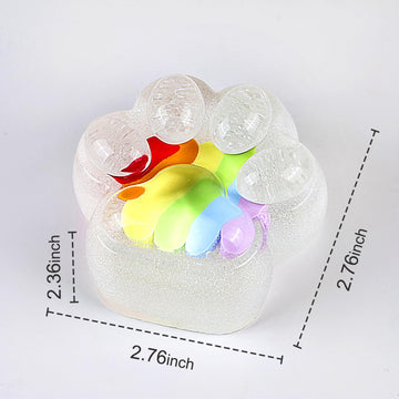 Taba Squishy Paw - Transparent Rainbow Cat Paw Toy Kit for Stress Relief