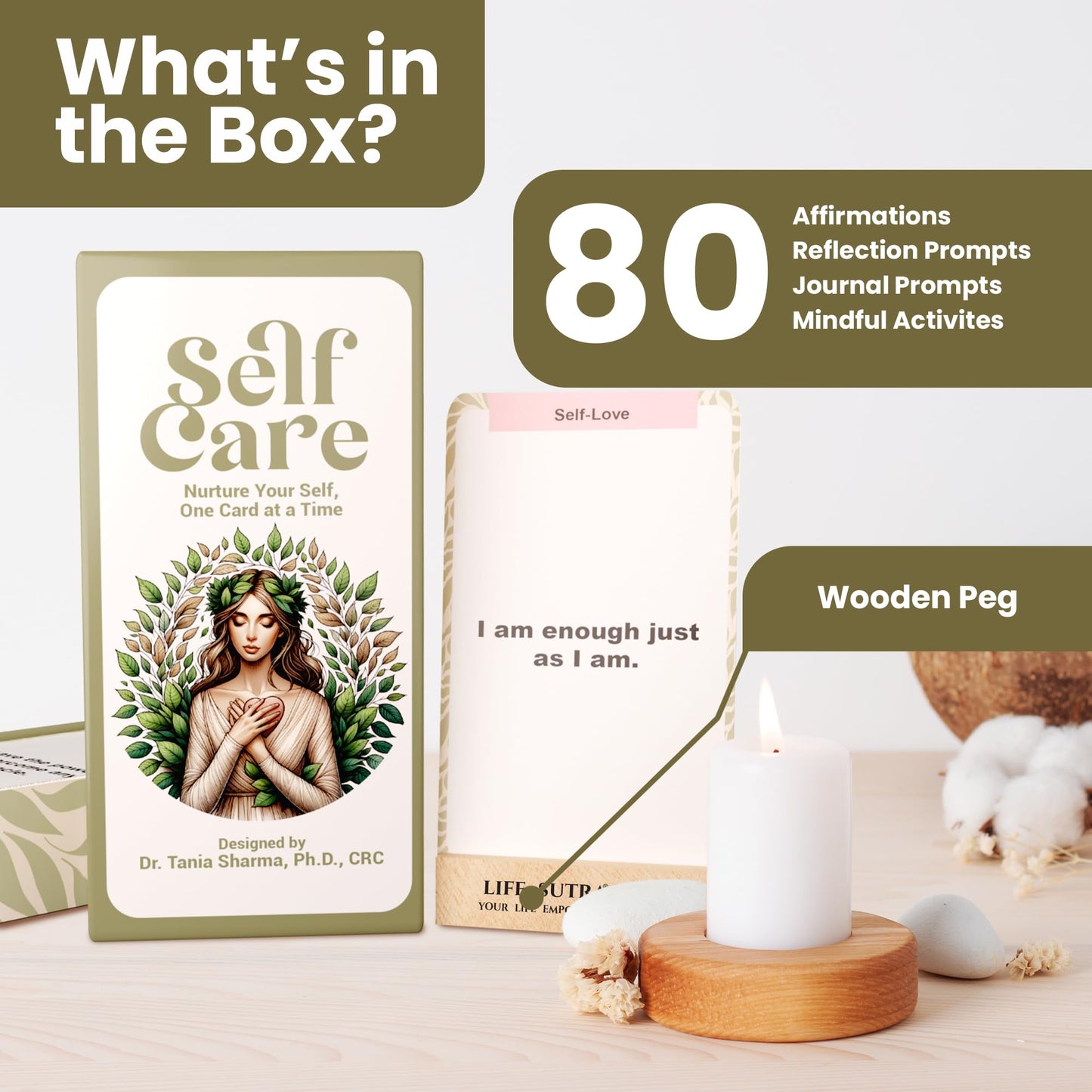 Life Sutra Self-Care: 80 Affirmation Cards, Journaling Prompts And Activities. Designed By A Psychologist. A Unique Gift For Stress Relief & Mindfulness For Women'S And Men'S Wellness.