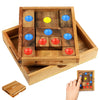 Logica Puzzles Art. Prison Escape - Khun Phaen - Klotski - Brain Teaser in Fine Wood - 16 Games in 1 - Mixed Difficulties - Mind