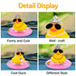 Wonuu Car Duck Rubber Duck Car Ornaments Duck Car Dashboard Decorations With Cute Headband Swim Ring Necklace Sunglasses, C-Female Crown&Gold Chain&Pink
