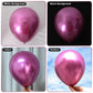 Jobkoo Hot Pink Metallic Balloons, 50Pcs 10Inch Chrome Pink Balloons Metallic Dark Pink Party Balloons Shiny Magenta Pink Chrome
