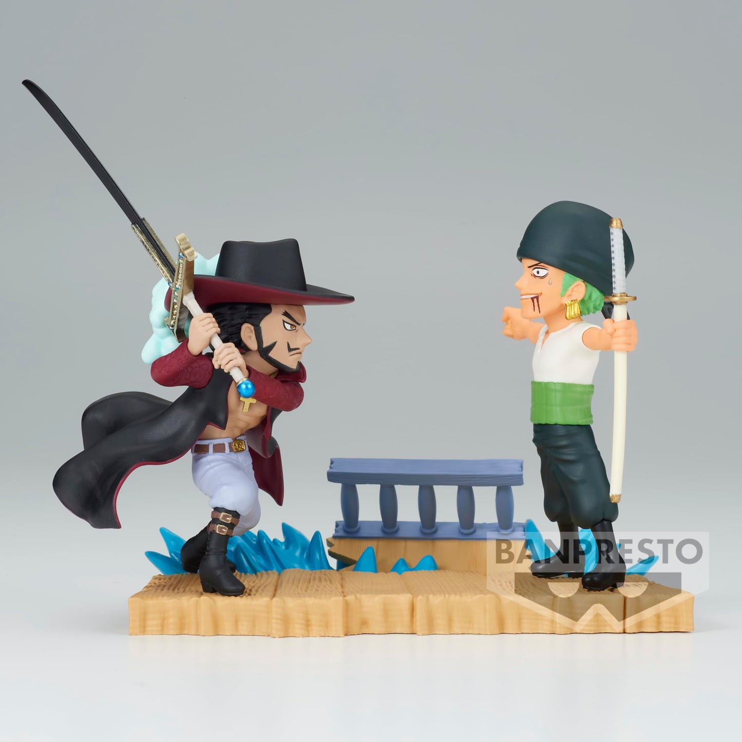 Banpresto One Piece Log Stories Figure - Roronoa Zoro vs Dracule Mihawk - BPR88603 - Plastic - Collectible