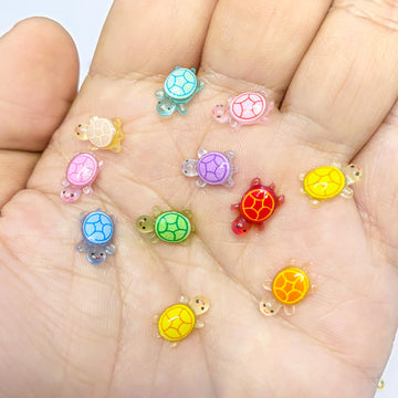 200Pcs Mini Turtle Decor For Dollhouse Resin Tiny Turtles For Crafts Micro Miniature Turtle For Fairy Garden Dollhouse Micro Lan