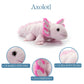 The Petting Zoo Axolotl Stuffed Animal Plushie, Gifts for Kids, Scoopz Sealife Animals, Pink Salamander Plush Toy, 8 inches