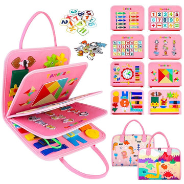 Ronstone Busy Board Book,8 In 1Toddler Montessori Toys For 18 Months Toddler-Girls Birthday Gifts,Easter Sensory Toys For Toddle
