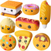 Zhanmai 8 Pcs Slow Rising Toys Food Foam Stress Toys In Hot Dog Cake Bread Smore Pizza Biscuit Donut For Teens Adults Anxiety St
