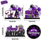 Lingteer Happy 27Th Birthday Purple Acrylic Table Topper Centerpieces Set - Cheers To 27 Years Old Birthday 27Th Bday Party Gift Decorations.