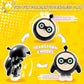 A Alpha Eggy Party Toys, Rocky Action Figures Transformable Toys, 2-In-1 Eggy Wobbler Toys To All Ages, Cute Tumbler Toys For Ki