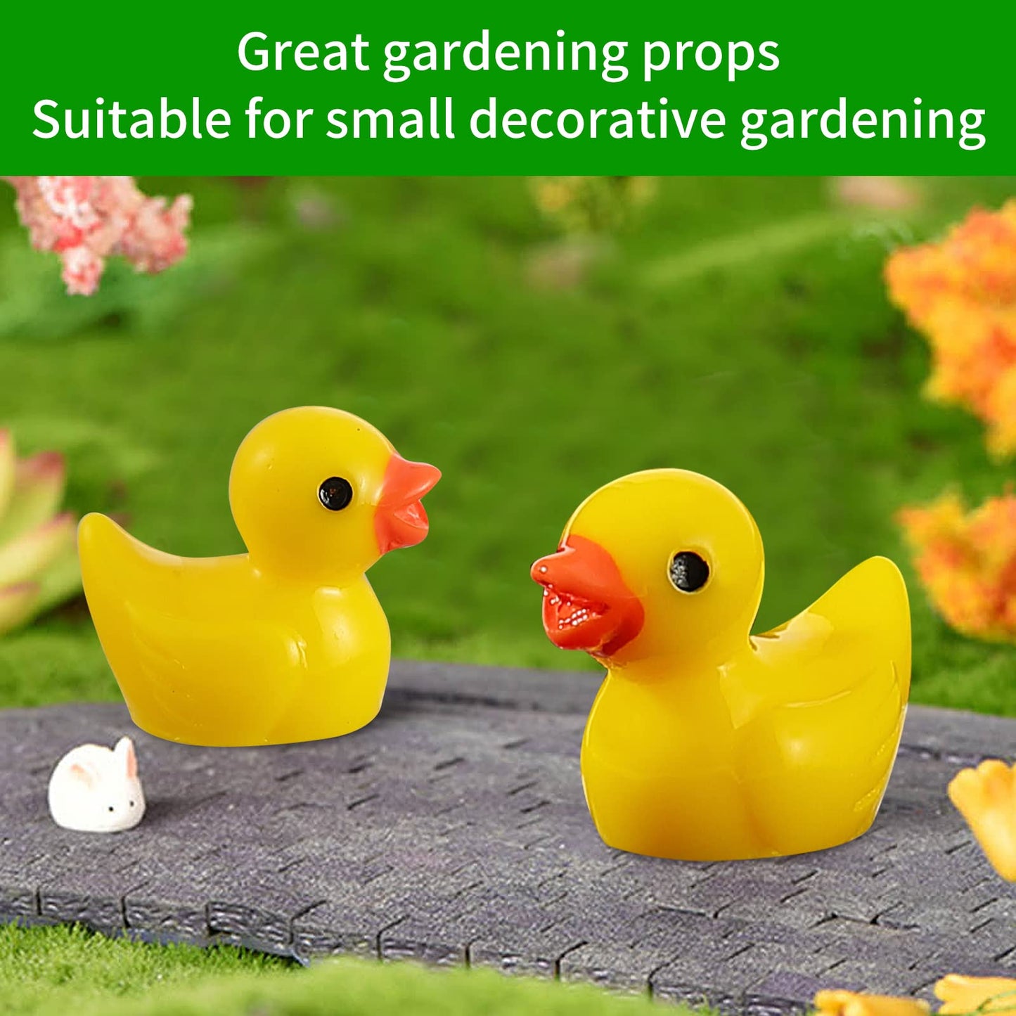 200 Pieces Mini Resin Ducks Yellow Tiny Duckies For School Project Accessories Miniature Characters Fairy Garden Landscape Aquar