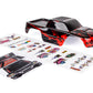SummitLink Custom Body Compatible for 1/10 Scale RC Car or Truck (Truck not Included) (Muddy Red Over Black)