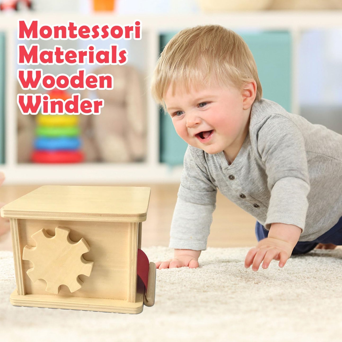 Leader Joy Montessori Materials Wooden Winder For Preschool Early Learning Tool