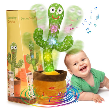 Emoin Dancing Cactus Talking Cactus Toy, Cactus Baby Toy Singing Children'S Song+Box,Mimicking Cactus Recording &Repeating What 