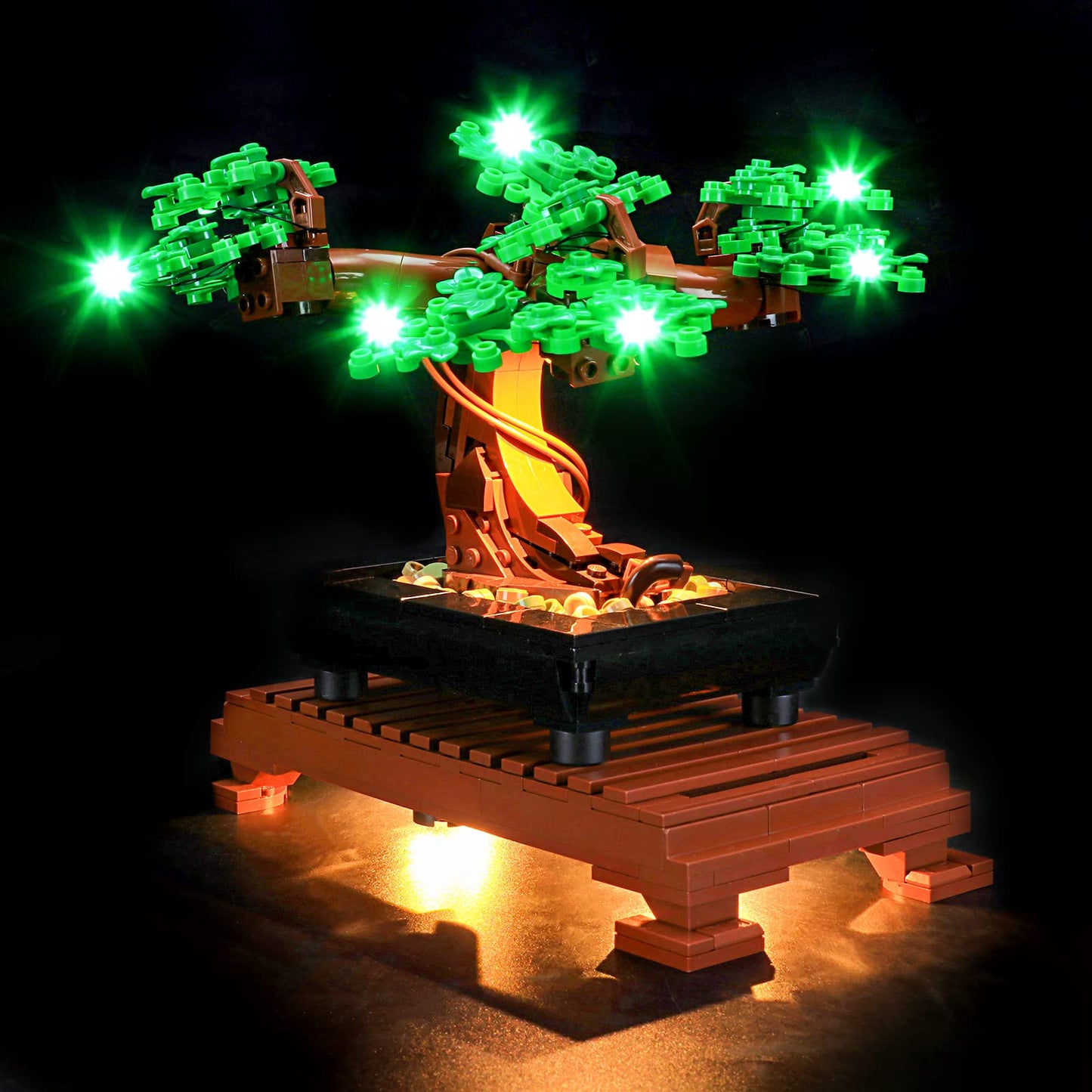 Yeabricks Led Light Kit For Lego - Creator Expert Bonsai Tree(Green) Building Blocks Model, Led Light Set Compatible With 10281(Lego Set Not Included)