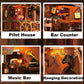 ONITUOFO Pirate Ship Tavern Building Set, 1312pcs Plastic Toy, Large Size, Blue & Red, Creative Gift for Ages 8-14, Home Office Decor