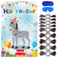 Pin The Tail On The Donkey Birthday Party Games For Kids With 50 Tail Stickers Large Happy Birthday Donkey Games Poster Carnival Birthday Party Decorations Supplies