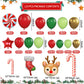 Christmas Balloon Garland Arch, 123 Pcs Christmas Balloon Arch Kit With Red Green Gold Latex Balloons, Christmas Foil Balloon St