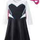 Amxjxma Ghost Girl Costume Hero Spider Halloween Dress For Girls Cosplay Outfit (5-6T)